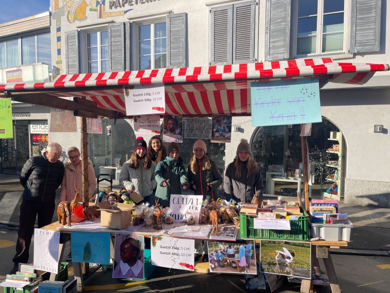 Verkausfsstand am Klausmarkt